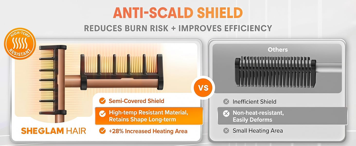 anti-burn hot comb