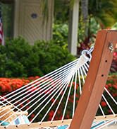 Lazy Daze Hammocks 12 FT Outdoor Arc Wood Hammock Stand, 2 Person Hard Pine Wood Hammock Stand wi...