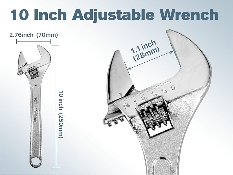 Tempest 10 Inch Adjustable Wrench