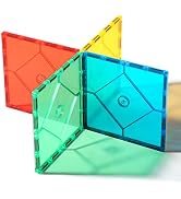 Mruikeny 4 Piece Large Square Shape Magnetic Tiles Kids Toys, Magnetic Building Blocks STEM Magne...