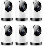 YOTON 2K Indoor Camera 6 Pack | 360° 5G Wi-Fi Baby Monitor & Pet Camera with Auto Tracking, 2-Way...