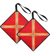 TOBWOLF Safety Flags for Trucks, 13" Reflective Red Flag for Truck Loads, High Visibility Reflect...