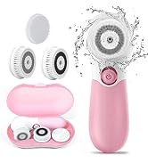 TOUCHBeauty Spin Brush Face Cleanser with 3 Brush Heads for Deep Cleansing Exfoliation and Massaging