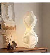 RONDURE 15.8" Modern Ceramic Table Lamp, Fully Dimmable Modern Bedside Lamps for Bedroom, Living ...