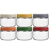 EONJOE 8oz Glass Jars with Lids 1 Cup Small Food Containers for Chia Pudding Jam Snack Yogurt Ove...