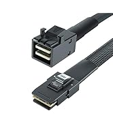 2 Pack, Internal Mini SAS HD SFF-8643 to Mini SAS SFF-8087(36Pin) Cable, 0.5-Meter(1.6ft), 12Gbps...