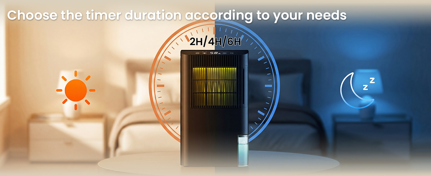 Dehumidifier with timer