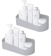 SUNFICON 2 Pack Shower Caddy Adhesive Bathroom Shelf Organizer No Drilling Shower Shelf Bath Esse...