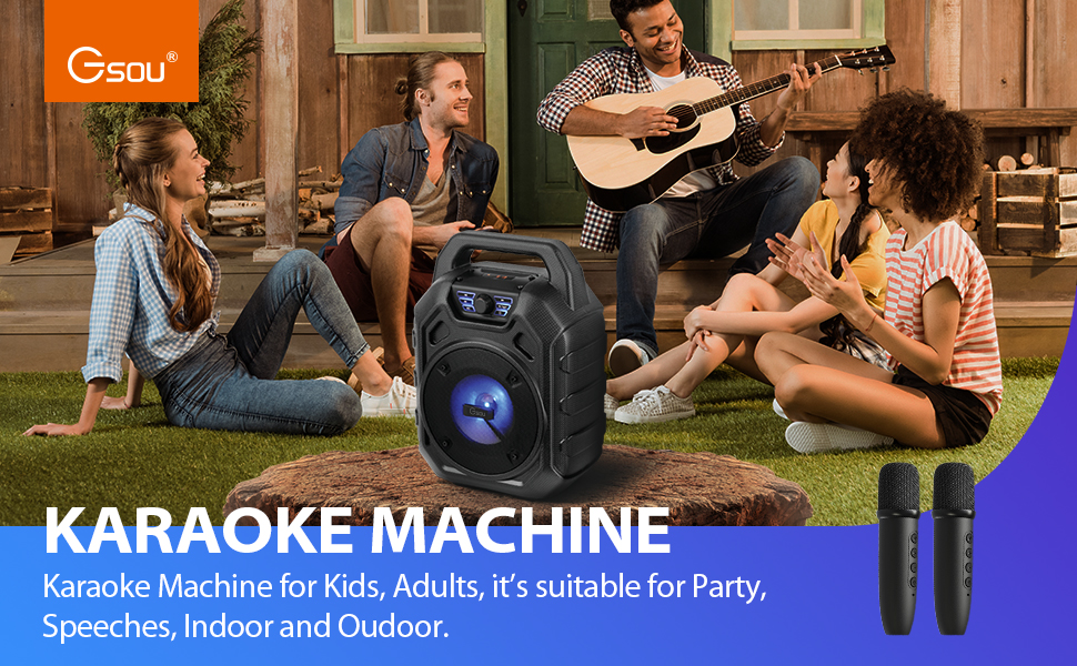 kareokee machine with bluetooth and wireless microphone for adult