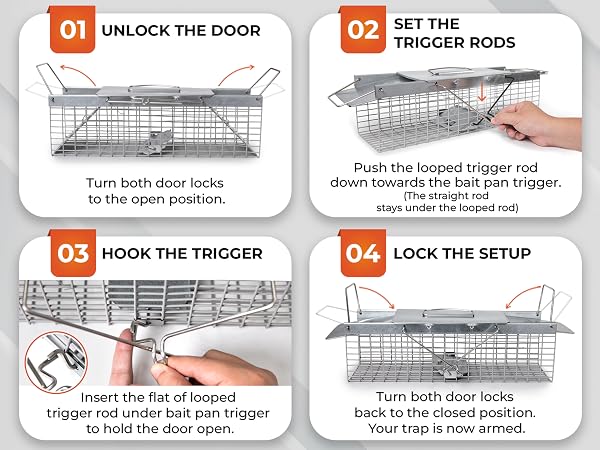 small rodent live trap cage