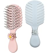 DINATIS Hair Brush 2 PCS Small Hair Brush for Kids Mini Travel Vent Cute Hair Brush Toddlers Girl...