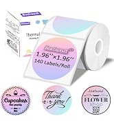 Joatuxul 2 inch Round Thermal Labels for T50M/M110/M120/M220/M221 Label Maker, Thermal Printer La...