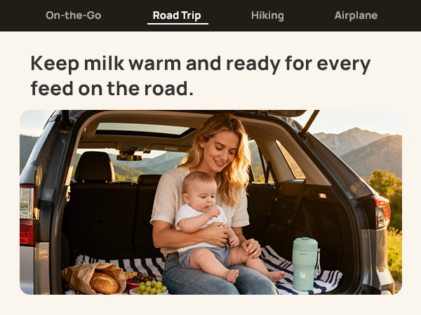 Papablic Pro Portable Bottle Warmer for Road Trip