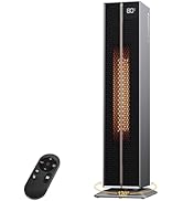 ComDomus Electric Heaters for Indoor Use, 32” Space Heater Large Room with Remote, 120° Oscillati...