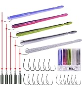 Drop Shot Baits Finesse Fishing Worms for Bass Fishing Soft Plastic Worms Drop Shot Rig Rubber Wo...