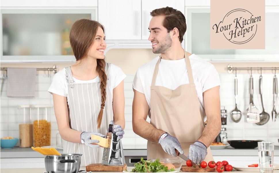 4 PCS (M+L) Cut Resistant Gloves Level 5 Protection for Kitchen, Safety Anti Cutting Gloves 1