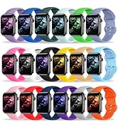 Kounlsyam 18 Pack Bands Compatible with Apple Watch Band 49mm 46mm 45mm 44mm 42mm 41mm 40mm 38mm ...