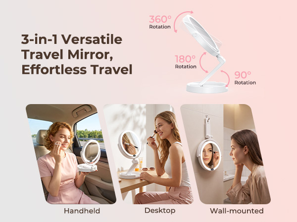 makeup mirror with lights and magnification