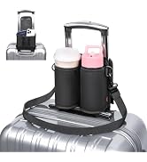 Desing Wish Luggage Travel Cup Holder for Suitcase with Shoulder Strap | Suitcase Cup Holder, Hol...
