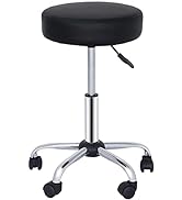 HomGarden Height Adjustable Salon Stool Hydraulic Rolling Swivel Medical Spa Stool Tattoo Massage...