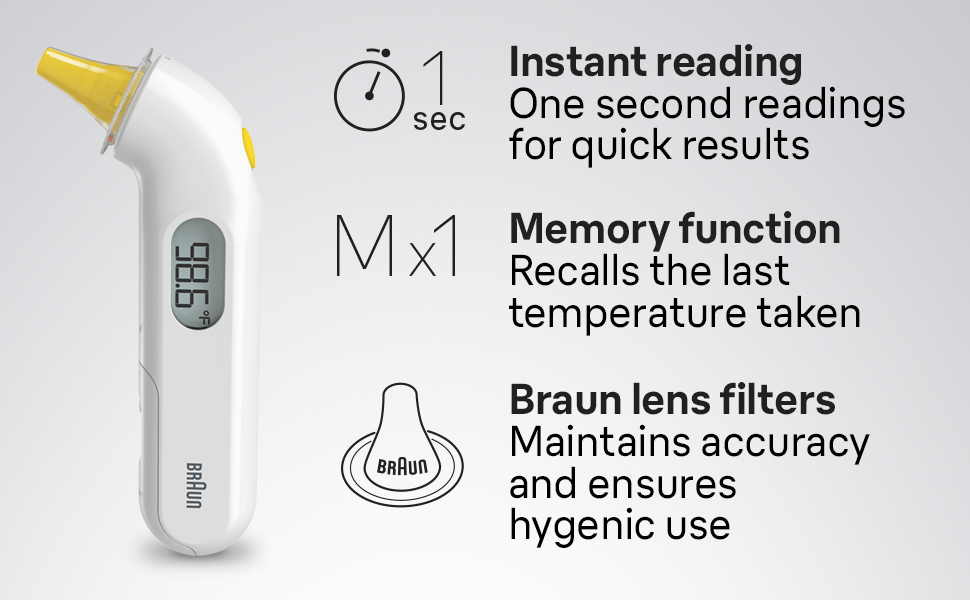Thermoscan Braun Instant reading and Memory function