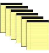 Legal Pad 8.5 x 11 Notepad, 6 Pack Lined Paper College Ruled 8.5 x 11 Legal Pads, Double-Side Pri...