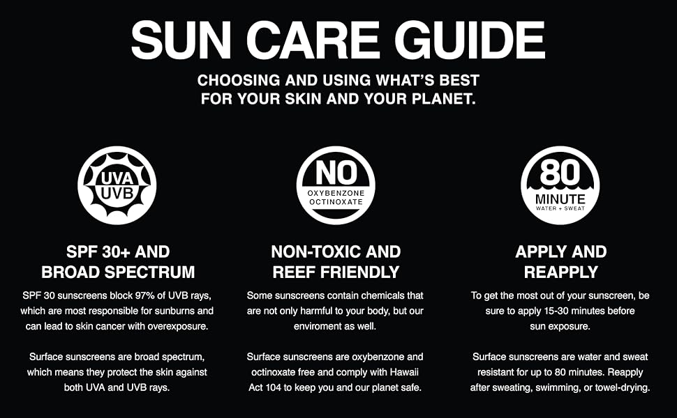 surface sunscreen sun face sunscreen body lotion spray mineral zinc spf 30 50 70 lip balm active