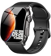 Smart Watch, 2.01" AMOLED Curved HD Full Touch Screen, Compatible with iOS & Android for Daily Wo...