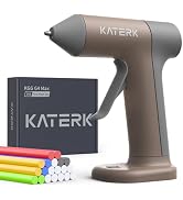 Katerk Cordless Hot Glue Gun Kit, 30s Fast Heating, Mini Glue Gun with 20 Glue Sticks, Compact & ...