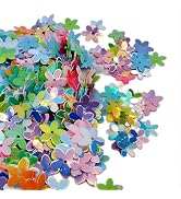 Glitter Flower Sequins, Mixed Colors, Loose Embellishments for Sewing, Jewelry Making, Wedding De...