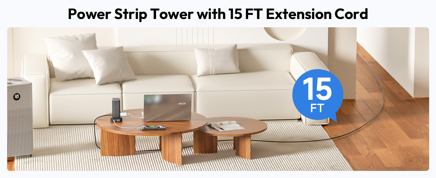 15 FT Power Surge Protector Tower