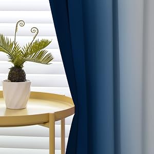 curtains dark blue