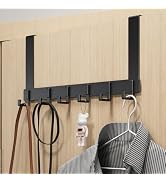 Peasulin Over The Door Hooks, Sturdy Door Hanger, Large Over The Door Towel Rack with 6 Hooks, He...
