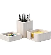 3 Pack Desk Organizer Set of Pen Holder,Paperclip Storage Sticky Note Holde | The minimalist mode...