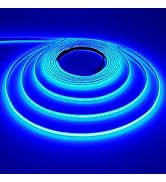 TOPAI 12V COB LED Strip Narrow Width 5mm Blue (460-464nm) Dimmable 16.4ft Dotless 400LEDs/M High ...