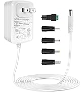 TKDY 24V 1A Power Supply Cord, 110-240V AC to 24Vdc 24W Class 2 Adapter, DC24V White Switching Ch...