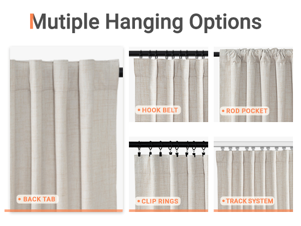 Muti Hanging Options of Blackout Curtains