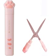 Pink Cat Paw Scissors, Folding Pocket s Multifunctional Craft, Hand Cutters Mini Arts, Crafts and...