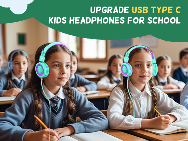 USB Type C Kids Headphones