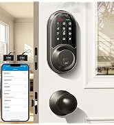 Veise Smart Lock with 2 Door Knobs, Keypad Door Lock with Handle, Keyless Entry Door Lock with Ap...