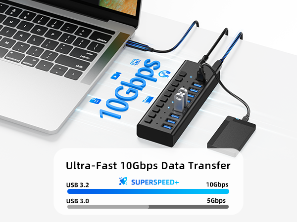 10 Port USB Hub