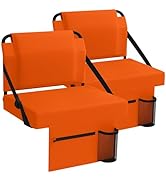 janiry Stadium Seat 2 Pack for Bleachers with Back Support,Portable Bleacher Chairs with Back and...
