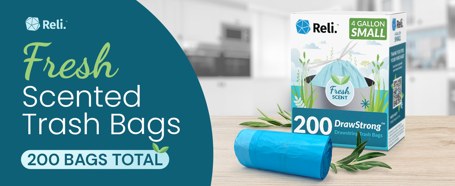 Fresh Scented Trash Bags 200 Bags Total