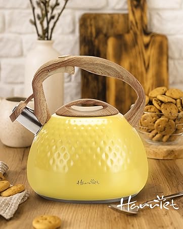 yellow tea kettle