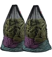 Meeall 2 Pack Laundry Bags Heavy Duty Mesh Wash Bags with Drawstring Closure for College, Dorm, T...
