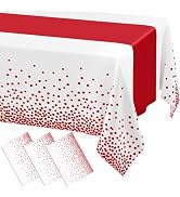 Smiry Plastic Table Cloth Disposable 3 Pack, 54 x 108 Inch Rectangle Waterproof Tablecloth, Print...