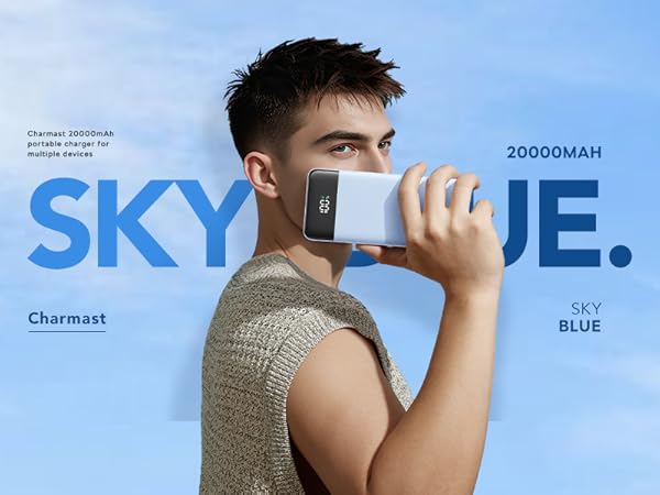 Sky Blue Portable Charger