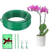 32ft Plant Stakes, Bendable & Cuttable Flower Support Sticks, Sturdy Garden Orchid Stake Poles wi...