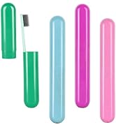 4 Pack Toothbrush Cases Travel Toothbrush Holder Portable Toothbrush Container Case Plastic Tooth...