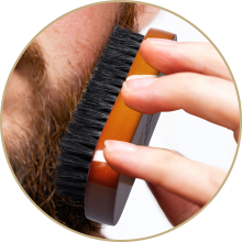 man using brush